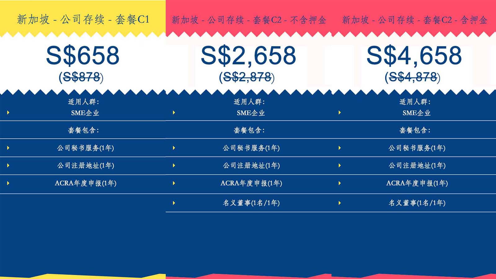 [新加坡] 公司存续 - 优惠套餐